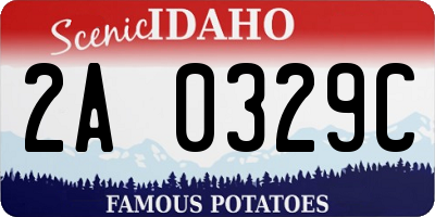 ID license plate 2A0329C