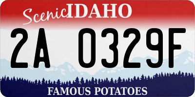 ID license plate 2A0329F