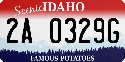 ID license plate 2A0329G