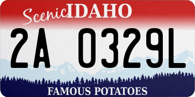 ID license plate 2A0329L