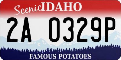 ID license plate 2A0329P