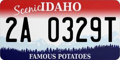 ID license plate 2A0329T