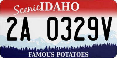 ID license plate 2A0329V