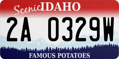 ID license plate 2A0329W