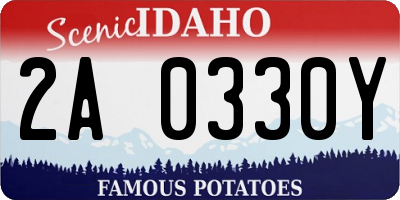 ID license plate 2A0330Y