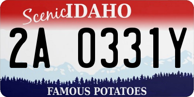 ID license plate 2A0331Y