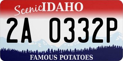 ID license plate 2A0332P