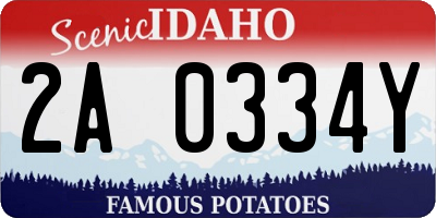 ID license plate 2A0334Y