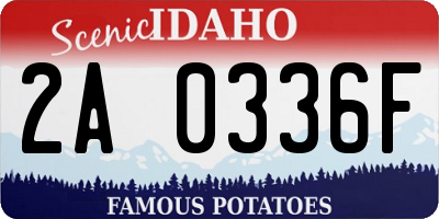 ID license plate 2A0336F