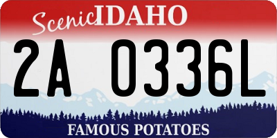 ID license plate 2A0336L