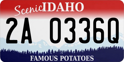 ID license plate 2A0336Q