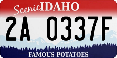 ID license plate 2A0337F