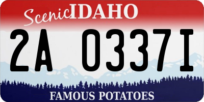 ID license plate 2A0337I