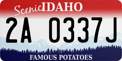 ID license plate 2A0337J
