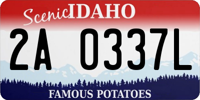 ID license plate 2A0337L