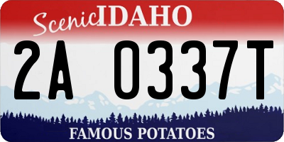ID license plate 2A0337T