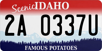 ID license plate 2A0337U