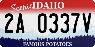 ID license plate 2A0337V