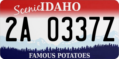 ID license plate 2A0337Z