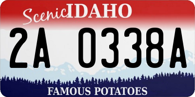 ID license plate 2A0338A