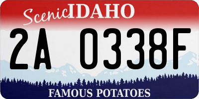 ID license plate 2A0338F