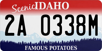 ID license plate 2A0338M