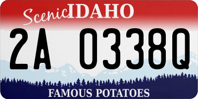 ID license plate 2A0338Q