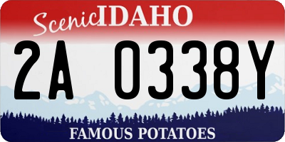 ID license plate 2A0338Y
