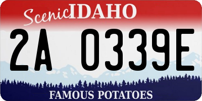ID license plate 2A0339E