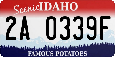ID license plate 2A0339F