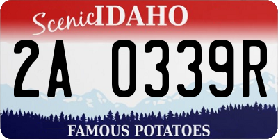 ID license plate 2A0339R