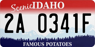 ID license plate 2A0341F
