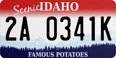 ID license plate 2A0341K