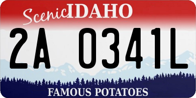 ID license plate 2A0341L