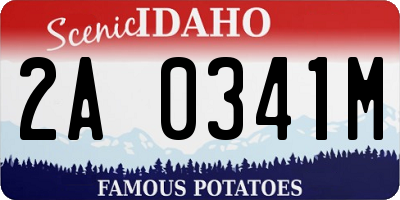 ID license plate 2A0341M
