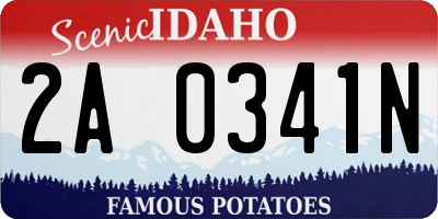 ID license plate 2A0341N