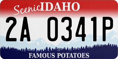 ID license plate 2A0341P