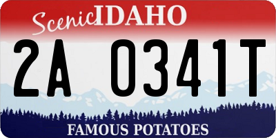 ID license plate 2A0341T