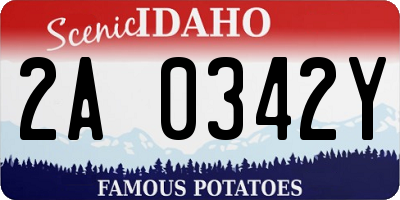 ID license plate 2A0342Y