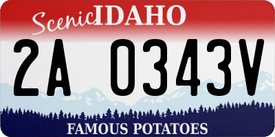 ID license plate 2A0343V