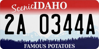 ID license plate 2A0344A
