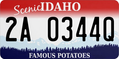 ID license plate 2A0344Q
