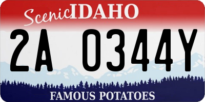 ID license plate 2A0344Y