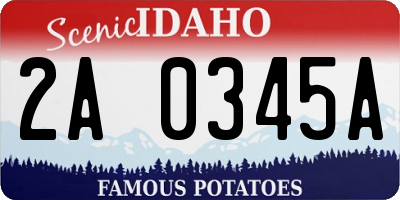 ID license plate 2A0345A