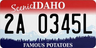 ID license plate 2A0345L