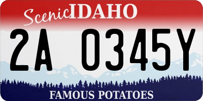 ID license plate 2A0345Y