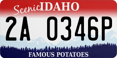 ID license plate 2A0346P