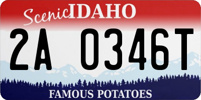 ID license plate 2A0346T