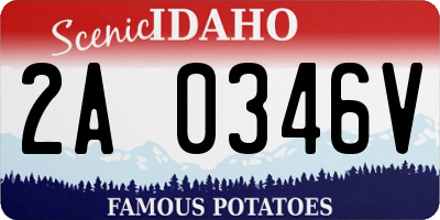 ID license plate 2A0346V