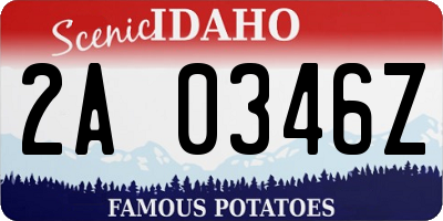 ID license plate 2A0346Z